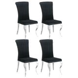 Betty Velvet Upholstered Dining Side Chair Black (Set of 4) - 105072