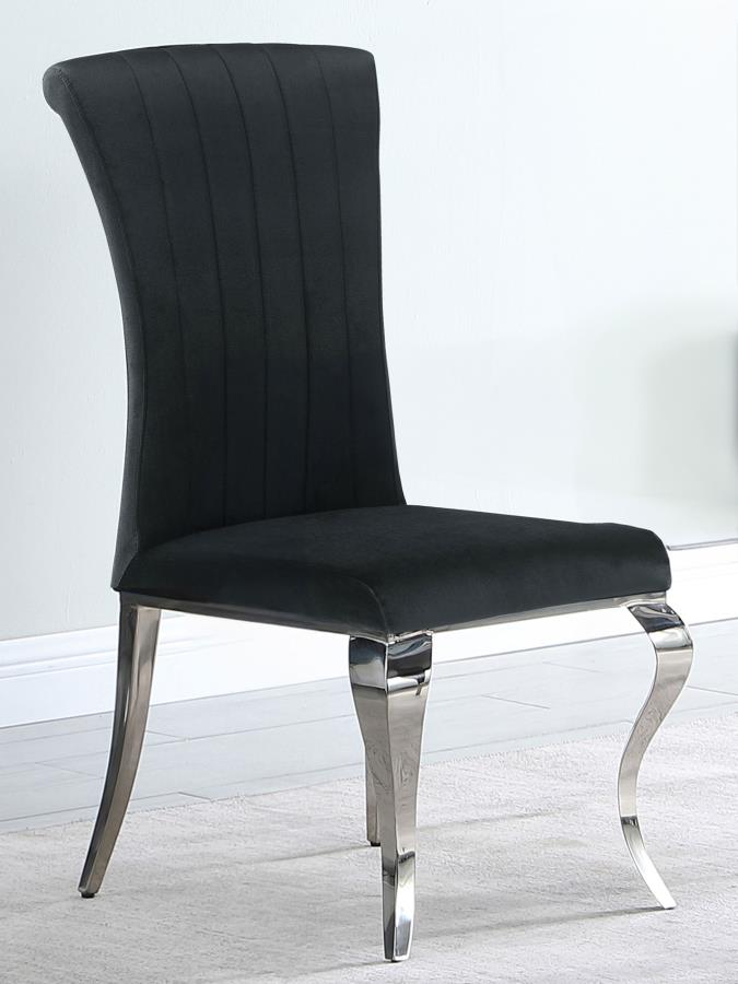 Betty Velvet Upholstered Dining Side Chair Black (Set of 4) - 105072