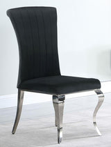 Betty Velvet Upholstered Dining Side Chair Black (Set of 4) - 105072