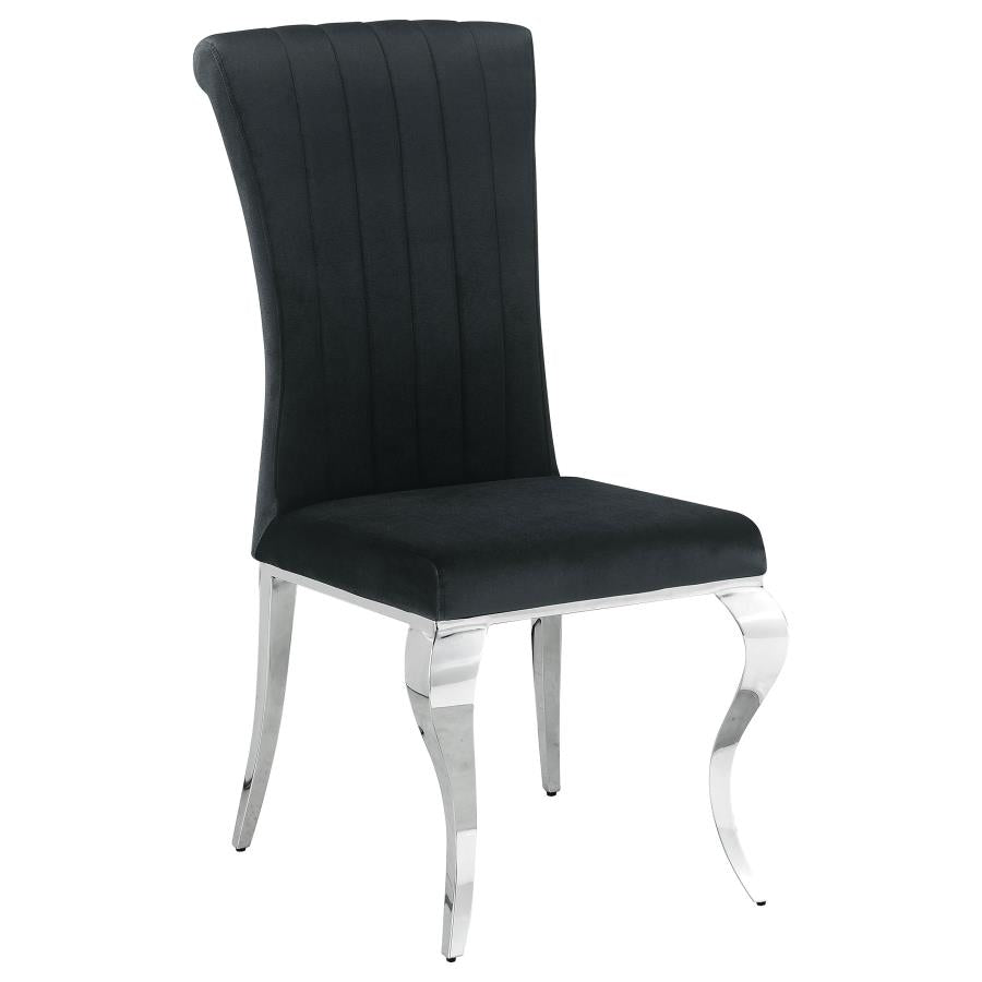 Betty Velvet Upholstered Dining Side Chair Black (Set of 4) - 105072