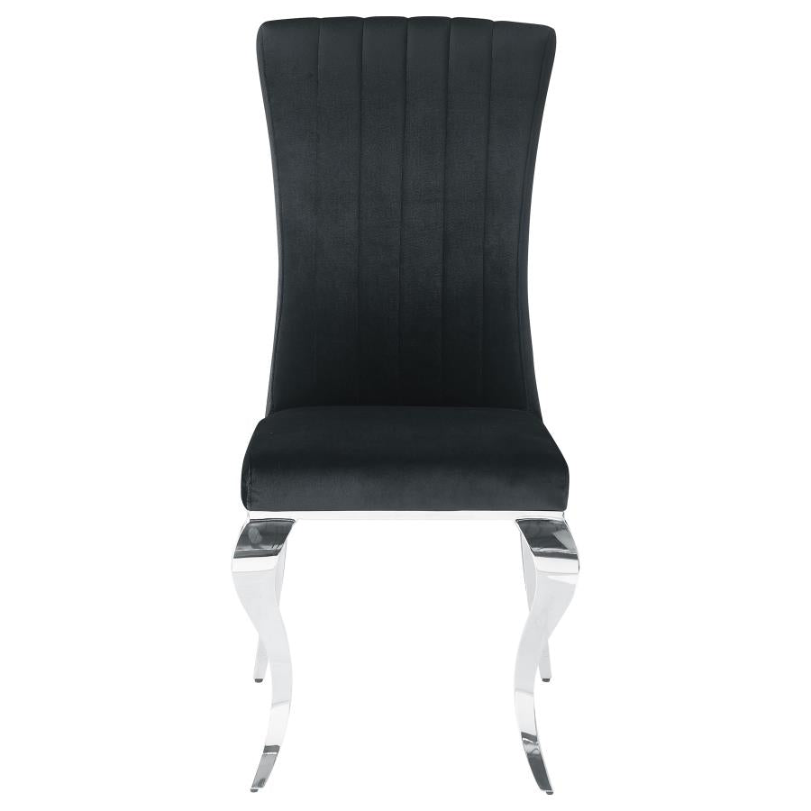 Betty Velvet Upholstered Dining Side Chair Black (Set of 4) - 105072