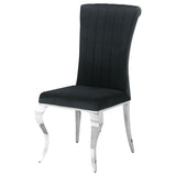 Betty Velvet Upholstered Dining Side Chair Black (Set of 4) - 105072
