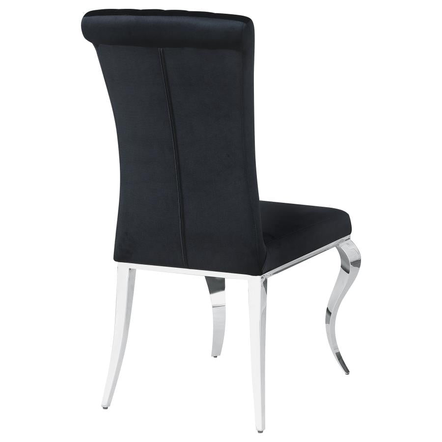 Betty Velvet Upholstered Dining Side Chair Black (Set of 4) - 105072
