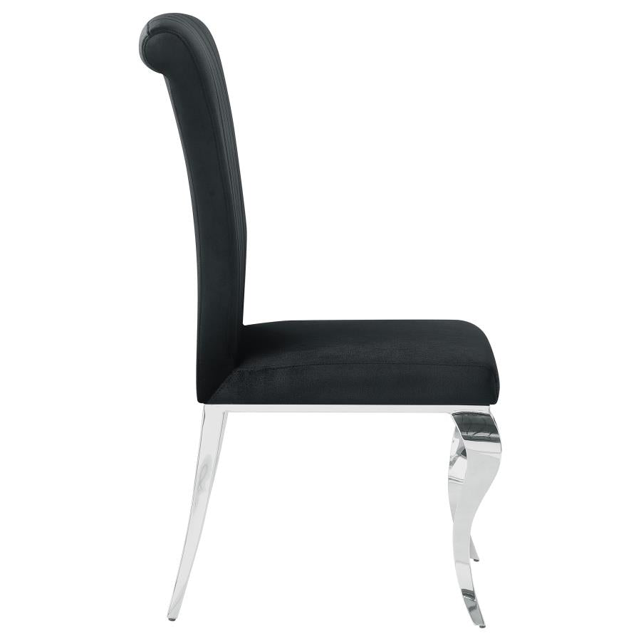 Betty Velvet Upholstered Dining Side Chair Black (Set of 4) - 105072
