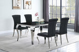 Betty Velvet Upholstered Dining Side Chair Black (Set of 4) - 105072