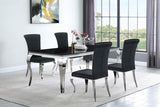 Betty Velvet Upholstered Dining Side Chair Black (Set of 4) - 105072