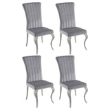 Betty Velvet Upholstered Dining Side Chair Grey (Set of 4) - 105073