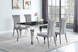 Betty Velvet Upholstered Dining Side Chair Grey (Set of 4) - 105073