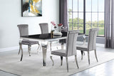 Betty Velvet Upholstered Dining Side Chair Grey (Set of 4) - 105073