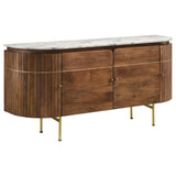 Ortega 4-door Marble Top Sideboard Buffet Cabinet Natural - 105145