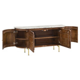 Ortega 4-door Marble Top Sideboard Buffet Cabinet Natural - 105145