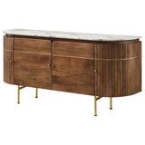 Ortega 4-door Marble Top Sideboard Buffet Cabinet Natural - 105145