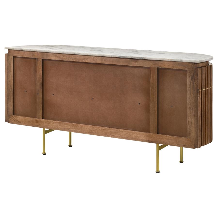 Ortega 4-door Marble Top Sideboard Buffet Cabinet Natural - 105145