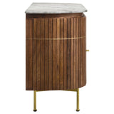 Ortega 4-door Marble Top Sideboard Buffet Cabinet Natural - 105145