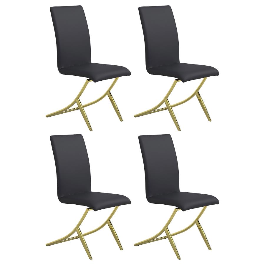 Carmelia Upholstered Dining Side Chair Black (Set of 4) - 105172