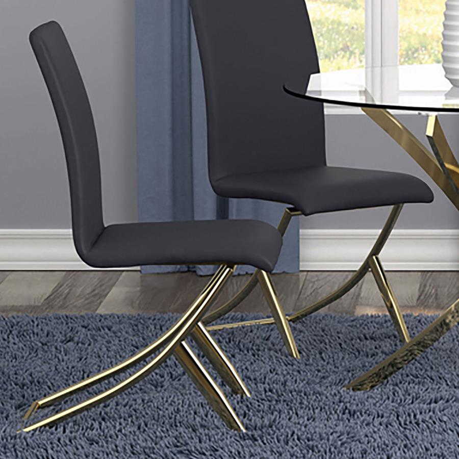 Carmelia Upholstered Dining Side Chair Black (Set of 4) - 105172