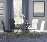 Carmelia Upholstered Dining Side Chair Black (Set of 4) - 105172
