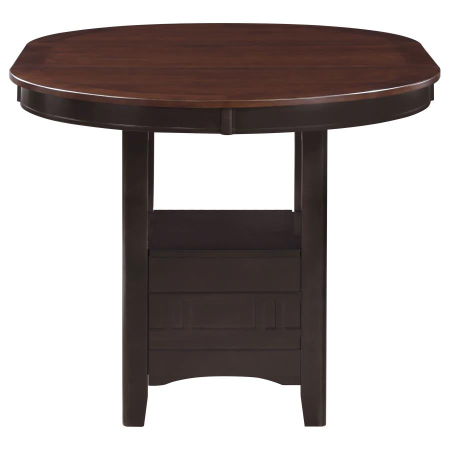 Lavon 5-piece Oval Counter Height Dining Set Light Chestnut - 105278-S5