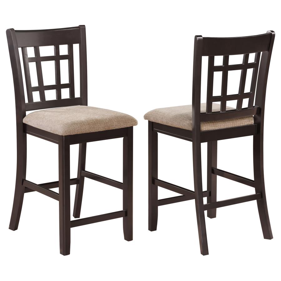 Lavon Wood Counter Chair Tan and Espresso (Set of 2) - 105279