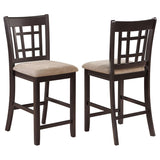 Lavon Wood Counter Chair Tan and Espresso (Set of 2) - 105279