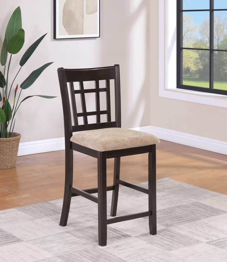 Lavon Wood Counter Chair Tan and Espresso (Set of 2) - 105279