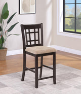 Lavon Wood Counter Chair Tan and Espresso (Set of 2) - 105279