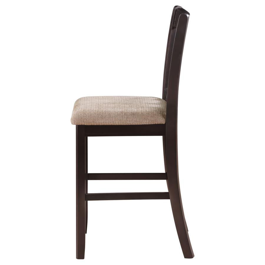Lavon Wood Counter Chair Tan and Espresso (Set of 2) - 105279