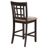 Lavon Wood Counter Chair Tan and Espresso (Set of 2) - 105279