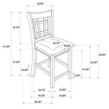 Lavon Wood Counter Chair Tan and Espresso (Set of 2) - 105279
