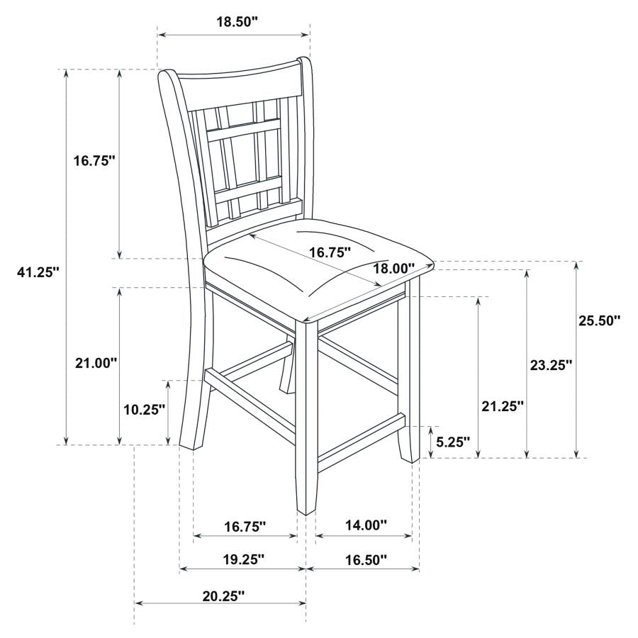 Lavon Wood Counter Chair Tan and Espresso (Set of 2) - 105279