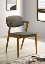 Malone Padded Wood Dining Arm Chair Dark Walnut (Set of 2) - 105352