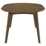 Jedda Oval 60-inch Extension Leaf Dining Table Dark Walnut - 105361