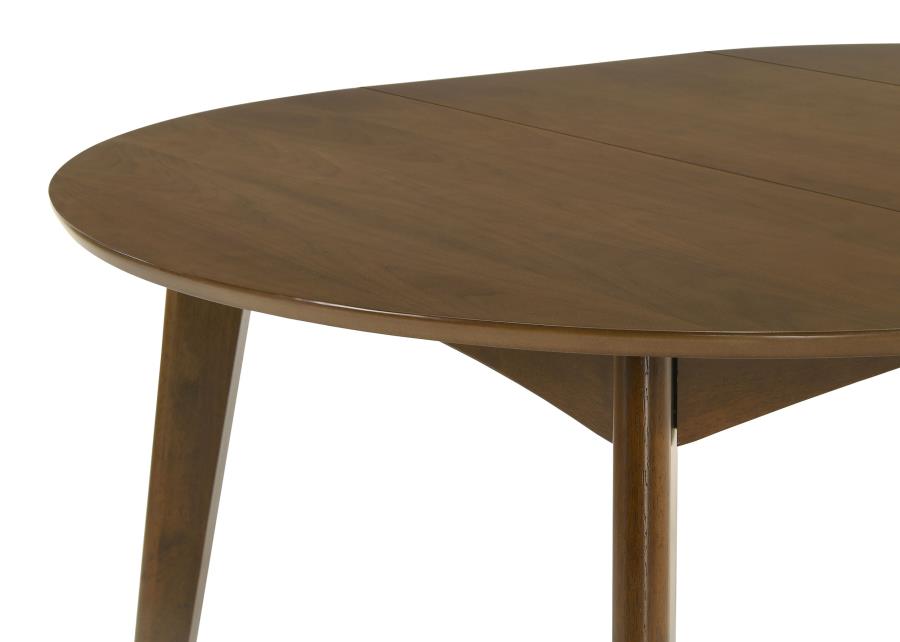 Jedda Oval 60-inch Extension Leaf Dining Table Dark Walnut - 105361