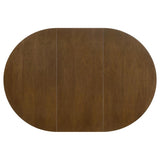 Jedda Oval 60-inch Extension Leaf Dining Table Dark Walnut - 105361