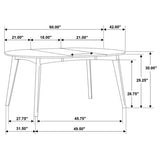 Jedda Oval 60-inch Extension Leaf Dining Table Dark Walnut - 105361