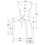 Jedda Wood Dining Side Chair Dark Walnut (Set of 2) - 105362