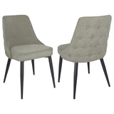 Cosmo Upholstered Dining Side Chair Light Grey (Set of 2) - 106044