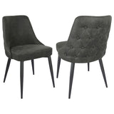 Cosmo Upholstered Dining Side Chair Grey (Set of 2) - 106046