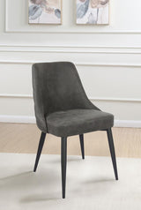 Cosmo Upholstered Dining Side Chair Grey (Set of 2) - 106046