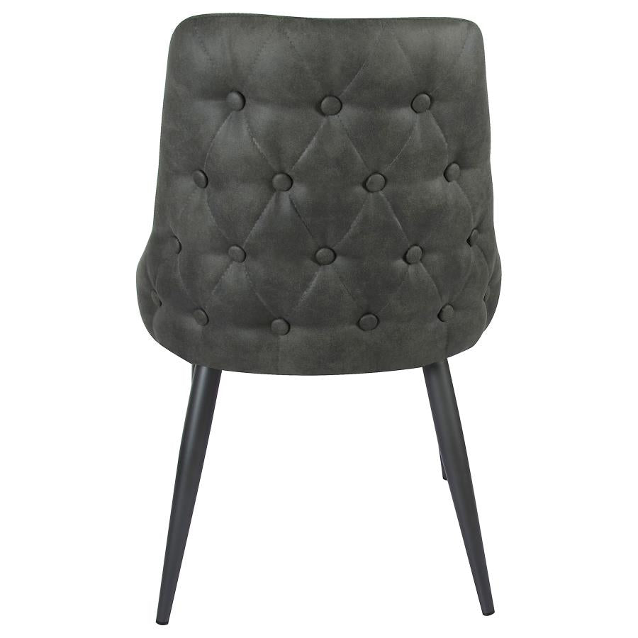 Cosmo Upholstered Dining Side Chair Grey (Set of 2) - 106046