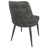 Cosmo Upholstered Dining Side Chair Grey (Set of 2) - 106046