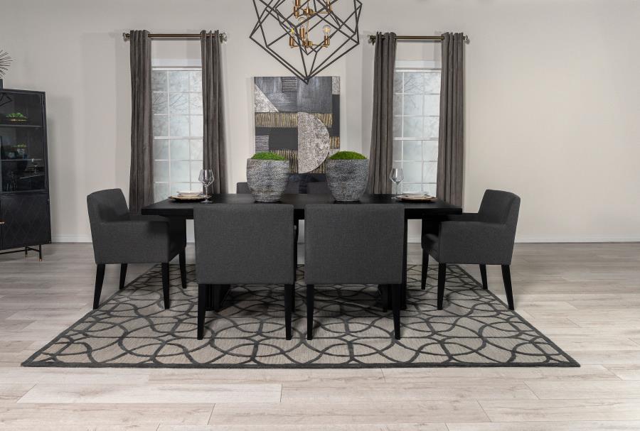 Catherine 7-piece Rectangular Dining Table Set Black - 106251-S7