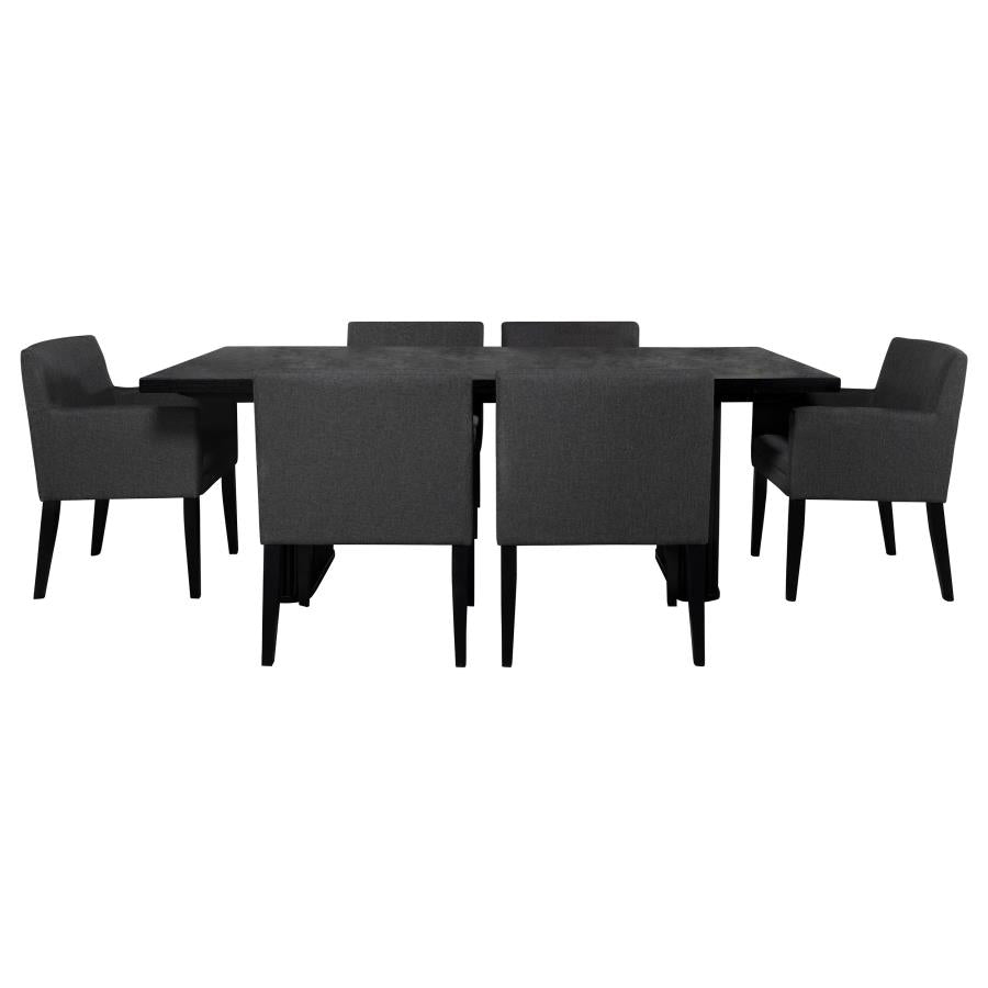 Catherine 7-piece Rectangular Dining Table Set Black - 106251-S7