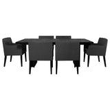 Catherine 7-piece Rectangular Dining Table Set Black - 106251-S7