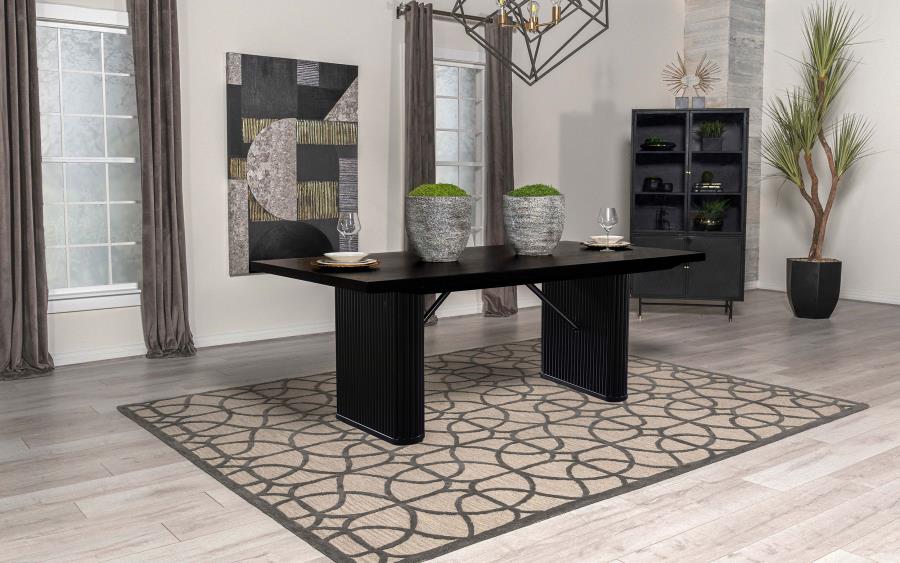 Catherine Rectangular 84-inch Wood Dining Table Black - 106251