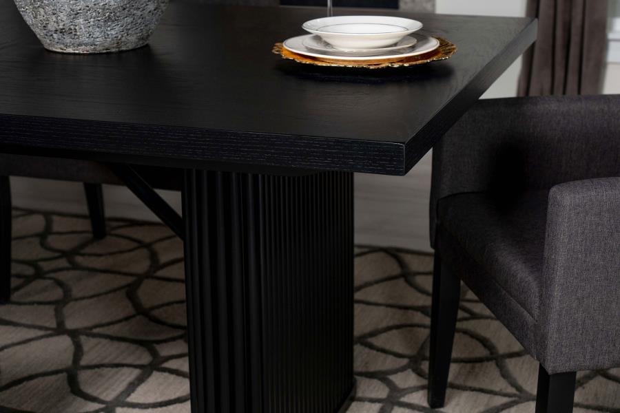 Catherine Rectangular 84-inch Wood Dining Table Black - 106251