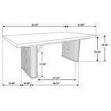 Catherine Rectangular 84-inch Wood Dining Table Black - 106251