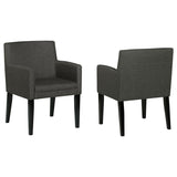 Catherine Upholstered Dining Arm Chair Grey (Set of 2) - 106252