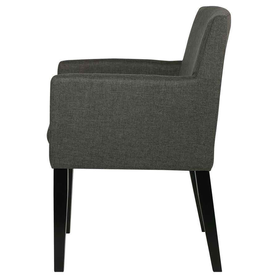 Catherine Upholstered Dining Arm Chair Grey (Set of 2) - 106252