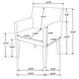 Catherine Upholstered Dining Arm Chair Grey (Set of 2) - 106252